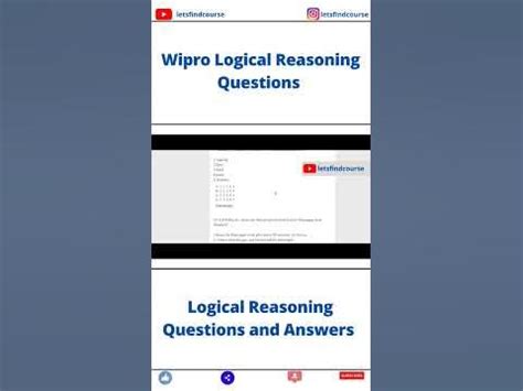 Wipro Logical Ability Questions .